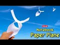 how to make notebook paper flying plan||flying paper plane||how to make a paper bird easy||#trending