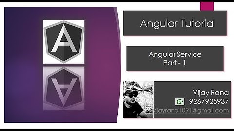 Angular Service -Part 1  | Angular Tutorial  | By Vijay Rana | Angular By Vijay Rana | By Vijay