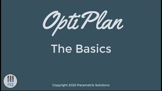 OptiPlan Tutorial - Basic Concepts