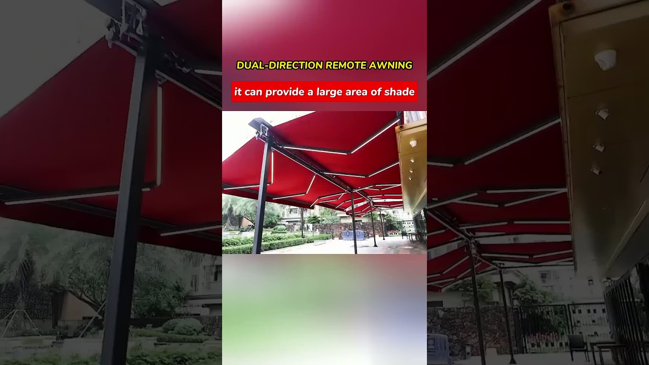 Remote-controlled retractable awning, effortlessly elegant shade solution😎 