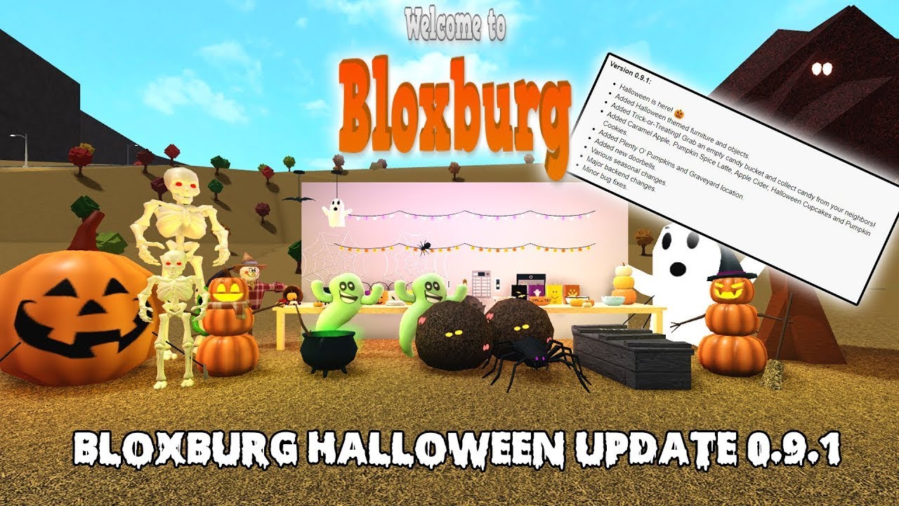 BLOXBURG HALLOWEEN UPDATE 0.9.1 *Fall Treats, Pumpkin Stand & More* 