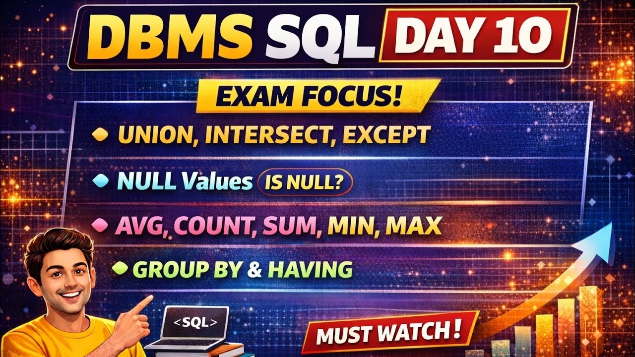 SQL UNION, INTERSECT & NULL Values – Easy Tutorial - YouTube