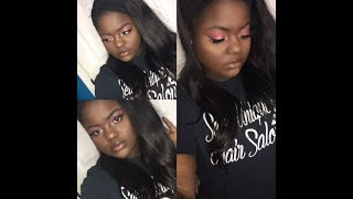 Peach/Pink Spring Makeup Tutorial using FENTY BEAUTY Foundation