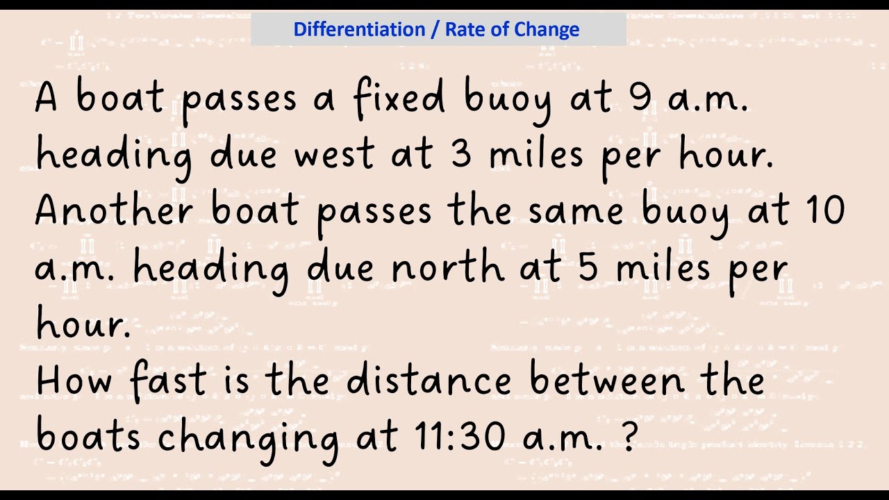 Differentiation / Rate of Change - YouTube