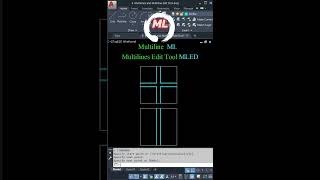 100 คีย์ลัด AutoCAD คำสั่งที่ 6 Multilines and Multiline Edit Tool #AutoCAD  #คีย์ลัดAutoCAD