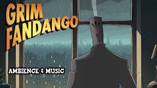 Grim Fandango | Ambience & Music | Watch the Rain with Manny Calavera