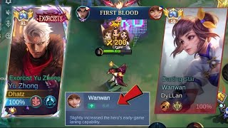 BUFF WANWAN CAN'T REACT USING THIS YU ZHONG GOLD LANE EMBLEM SET!!