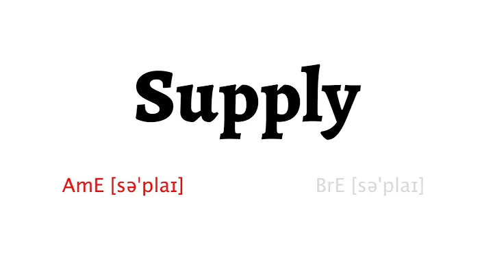 How to Pronounce supply in American English and British English