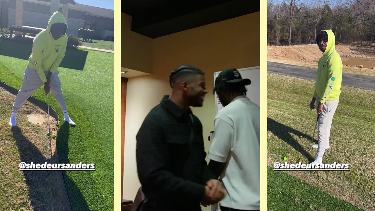 Shedeur Sanders Hilariously Frustrated During Playing Golf With Dad 🤣