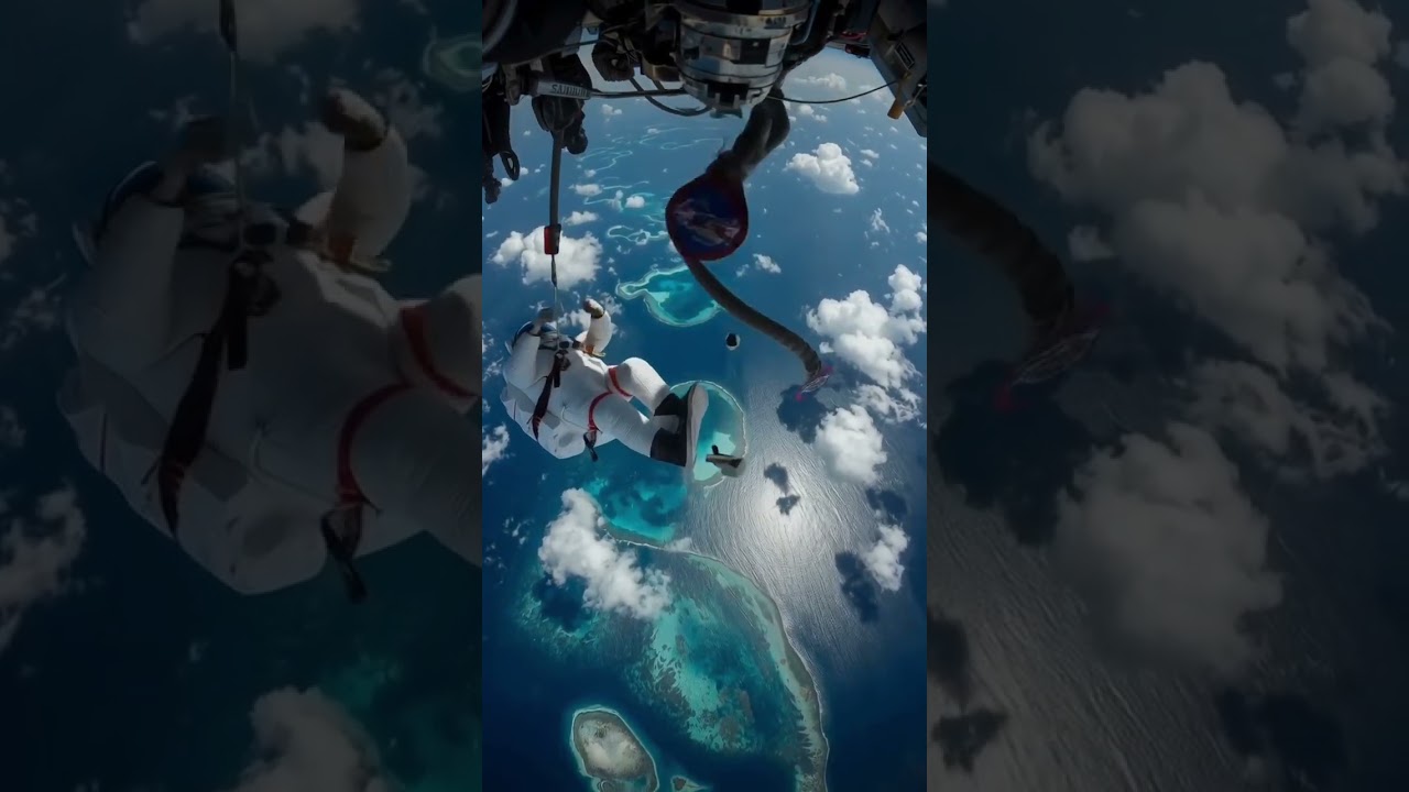Watch till the end — that Earth view hits different.Would YOU trust that tether? 👇#Space #NASA