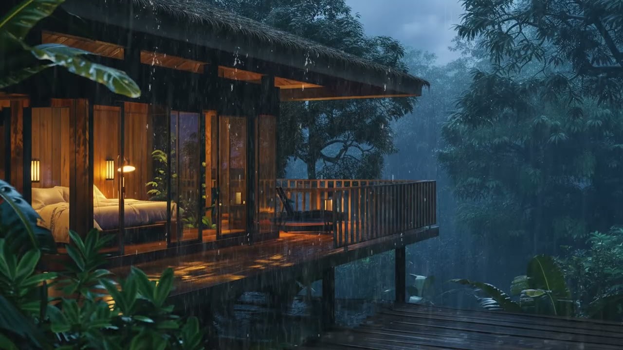 🌧️ Rain Sounds for Sleep 🌲 Soft Night Rain in the Deep Forest for Rest & Relaxation