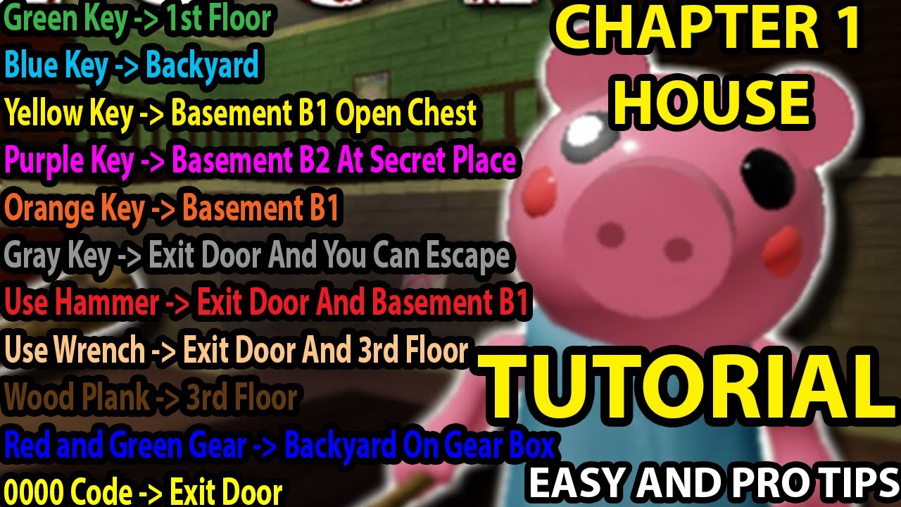 Roblox Piggy All Key Location How To Escape Chapter 1 2 Ending Alpha Falmingo Walkthrough Game Funny Youtube