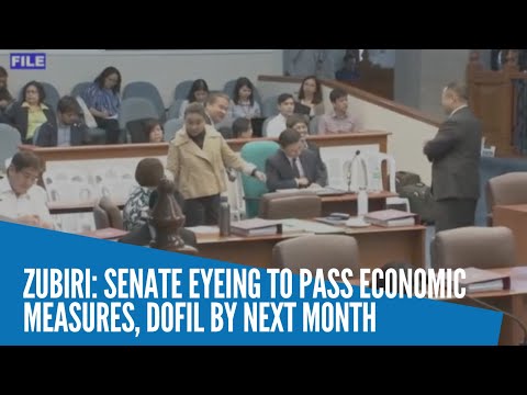 Zubiri: Senate eyes passage of economic bills, DOFIL soon