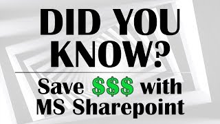 Save Money with Microsoft Sharepoint Cloud Storage - Did You Know?