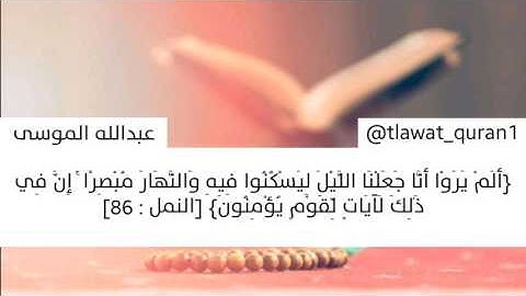 تلاوة جميله بصوت عبدالله الموسى ما تيسر من سورة النمل