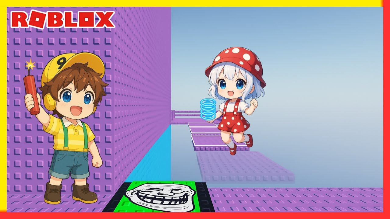 Cia Mau Finish Tapi Cio Gangguin Terus! 😆 Sampai Jatuh Berkali-kali di Fart Tower Troll (ROBLOX)