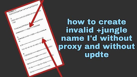 How to create invalid +jungle name Facebook I