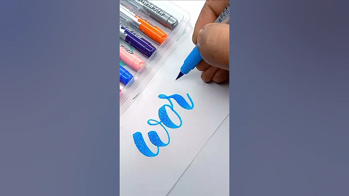 'World' brush pen calligraphy. # shorts #calligraphy #trending #satisfying #relaxing