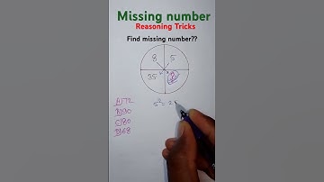 Missing Number Reasoning Short Tricks in hindi| SSC MTS CGL CHSL RRB|| #ssc #reasoning #shorts #reel