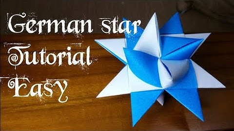 How to make german star tutorial || easy origami paper star ||traditional freobel star making