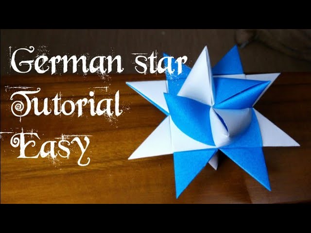 How to make german star tutorial, easy origami paper star