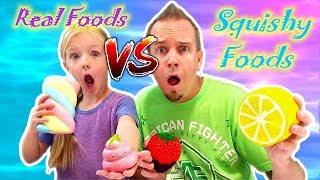 Giant Squishies Vs Real Food Challenge The Best Squishy Toys