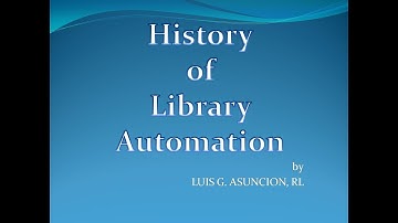 History of Library Automation