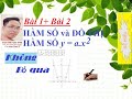 Toán 9: Đồ thị hàm số y= a x^2 và vẽ đồ thị hàm số y= a x^2