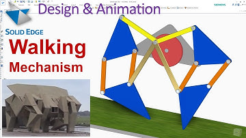 Solid Edge Tutorials | Design & Animation Walking Mechanism 1 (Solid Edge 2021 version)