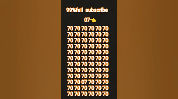 Find this number 07 #shorts #odd #subscribe