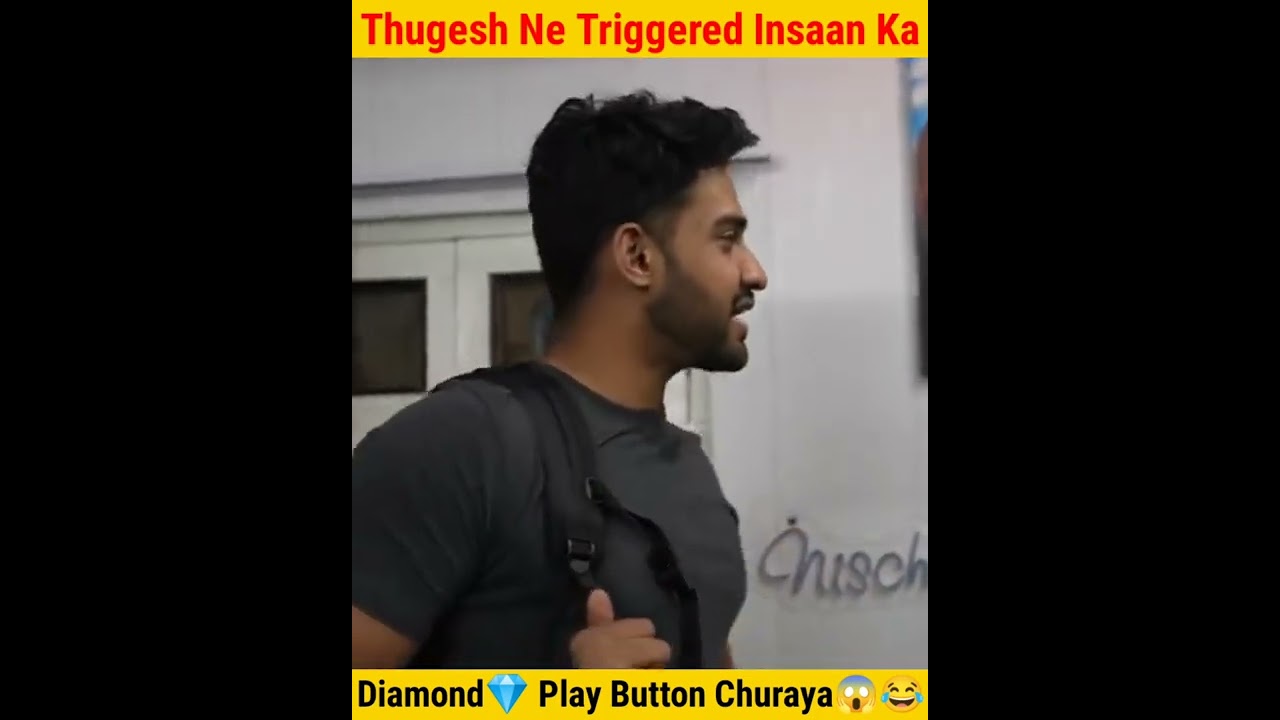 @Thugesh Ne @triggeredinsaan Ka Diamond💎 Play Button Churaya😱😂 #youtubeshorts #shorts #funny