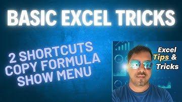 Formula copy & right click menu | Excel useful shortcut key