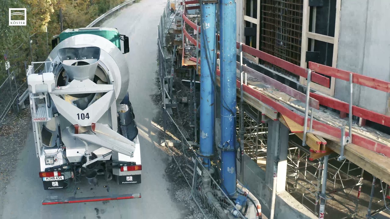 Betonage der stützenfreien Ballsaal-Decke | Mucon-Hotel in München