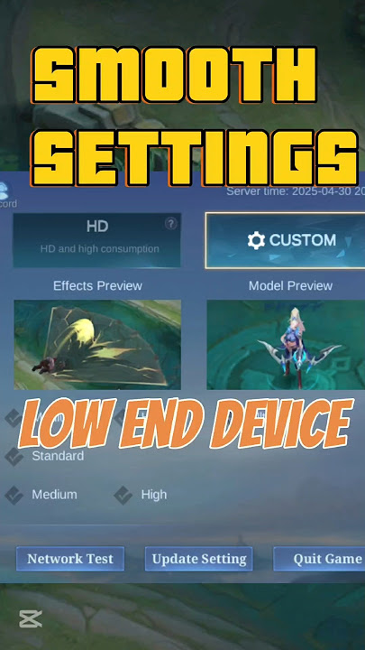 Smooth Settings Mobile Legends ✅️ Low end Device #mlbb #mobilelegends