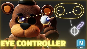 Eye Controller (AIM CONSTRAINT) #mayatutorial