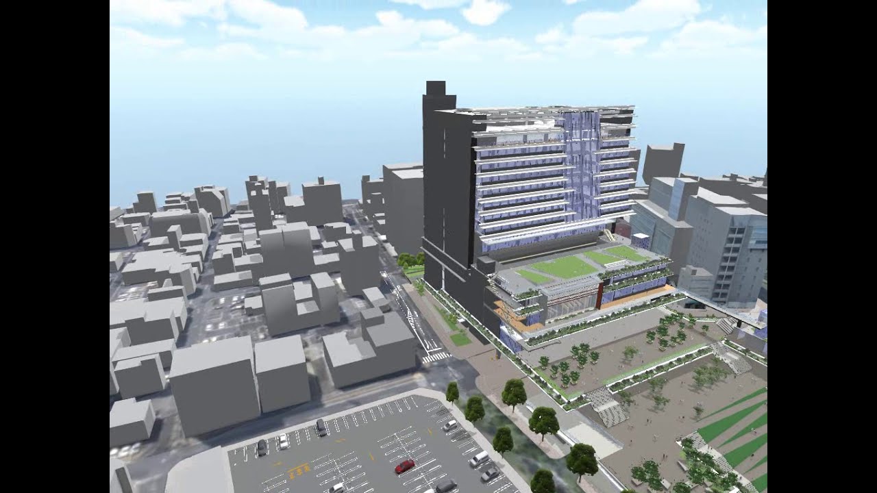 岡山市役所 21 07 建替の基本設計が策定 公園一体の高さ約87mの庁舎に And Build Hiroshima