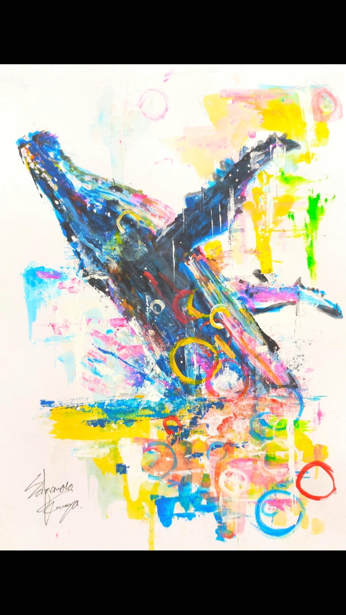 絵の具でクジラを描く#art #shorts - YouTube