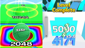 live Ball Run 2048 Merge Number vs [Unlocked 64Sp, 32Sp, 16Sp] Blob Merge 3D vs Number Master