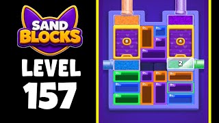 Sand Blocks level 157 walkthrough solution
