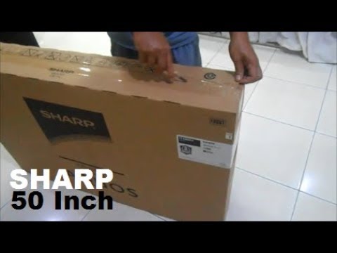 Unboxing TV LED Sharp 50 Inch