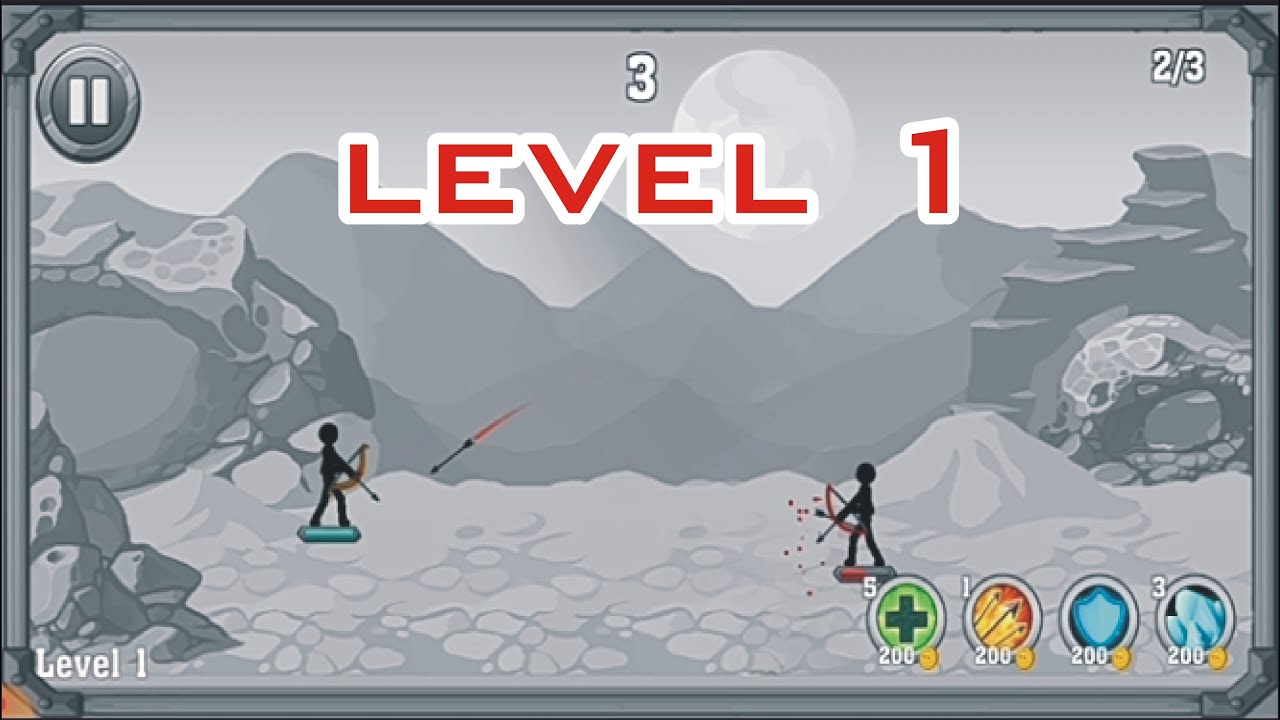 Archer game playing level 1 YouTube