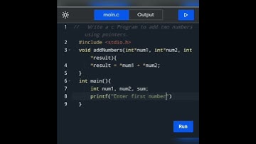 How to write a c Program to add two numbers using pointers. #coding #codewithkhushi