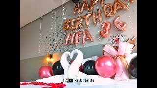 Room Decoration for birthday surprise at hotel room