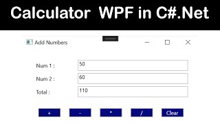 Calculator  WPF in C#.Net screenshot 3