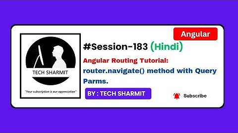 Router.Navigate() method with Query Parm in Angular | Angular Tutorial in Hindi (Session-183)