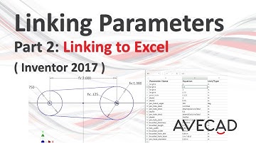 Linking Parameters Part 2 Linking to Excel with Inventor - Avecad