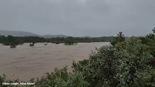 Major flooding of Nueces River near Chalk Bluff in Uvalde