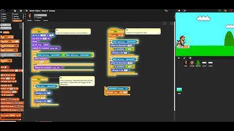 Mario Project 03 - Animated Moving Enemy, Collision Detecting and Broadcasting to Restart