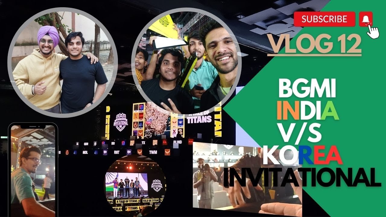 BGMI India vs Korea Invitational Lan Day 2 -Vlog 12 - YouTube