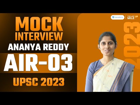 Ananya Reddy, Rank 3 IAS - UPSC 2023 | UPSC 2023 Mock Interview | IAS Topper Interview